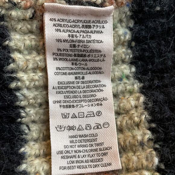 Free People Sid Striped Sweater Oversized Boatneck Eyelet Long Sleeve Tunic XS - Picture 9 of 10